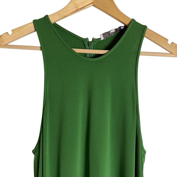 Tibi Serpentine Green Sleeveless Tank Midi Dress Size 4 - Picture 6 of 14